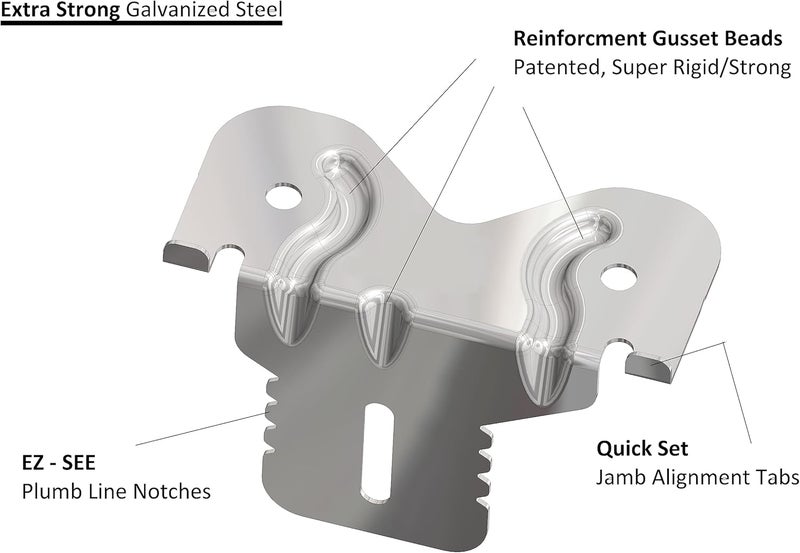 door install kit Door Install Clip™ | 1 Complete Door Hanging Kit | Quick & EZ Door Installation | Patented Bracket - Image 2